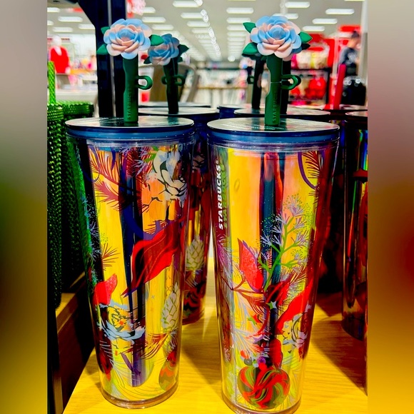 Starbucks Iridescent Rose Top Silicone Topper Tumbler Cup Venti New 2023 Holiday - Picture 6 of 13